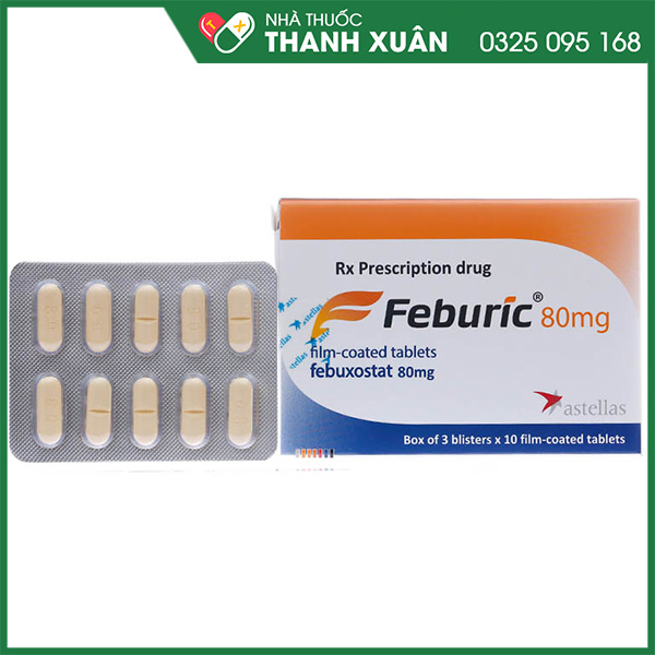 Thuốc Feburic 80mg kiểm soát tốt nồng độ acid uric  